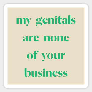 my genitals - ocean green Magnet